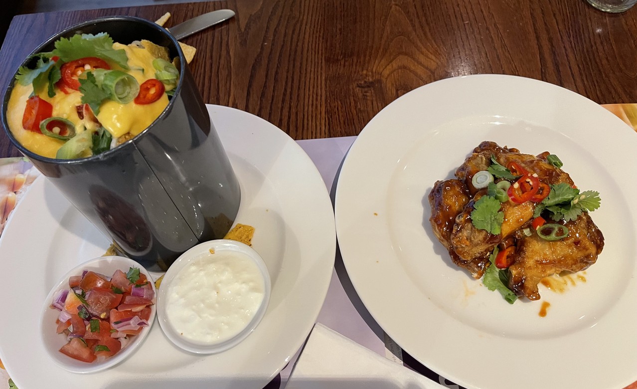 nachos-and-korean-wings Nachos and Korean wings